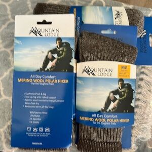 Mountain Lodge All Day Comfort Merino Wool Polar Hiker Adult Socks - 80% Merino